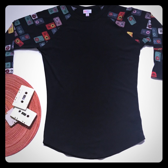 LuLaRoe Tops - LuLaRoe Cassette Tape Randy Tee Size XS EC